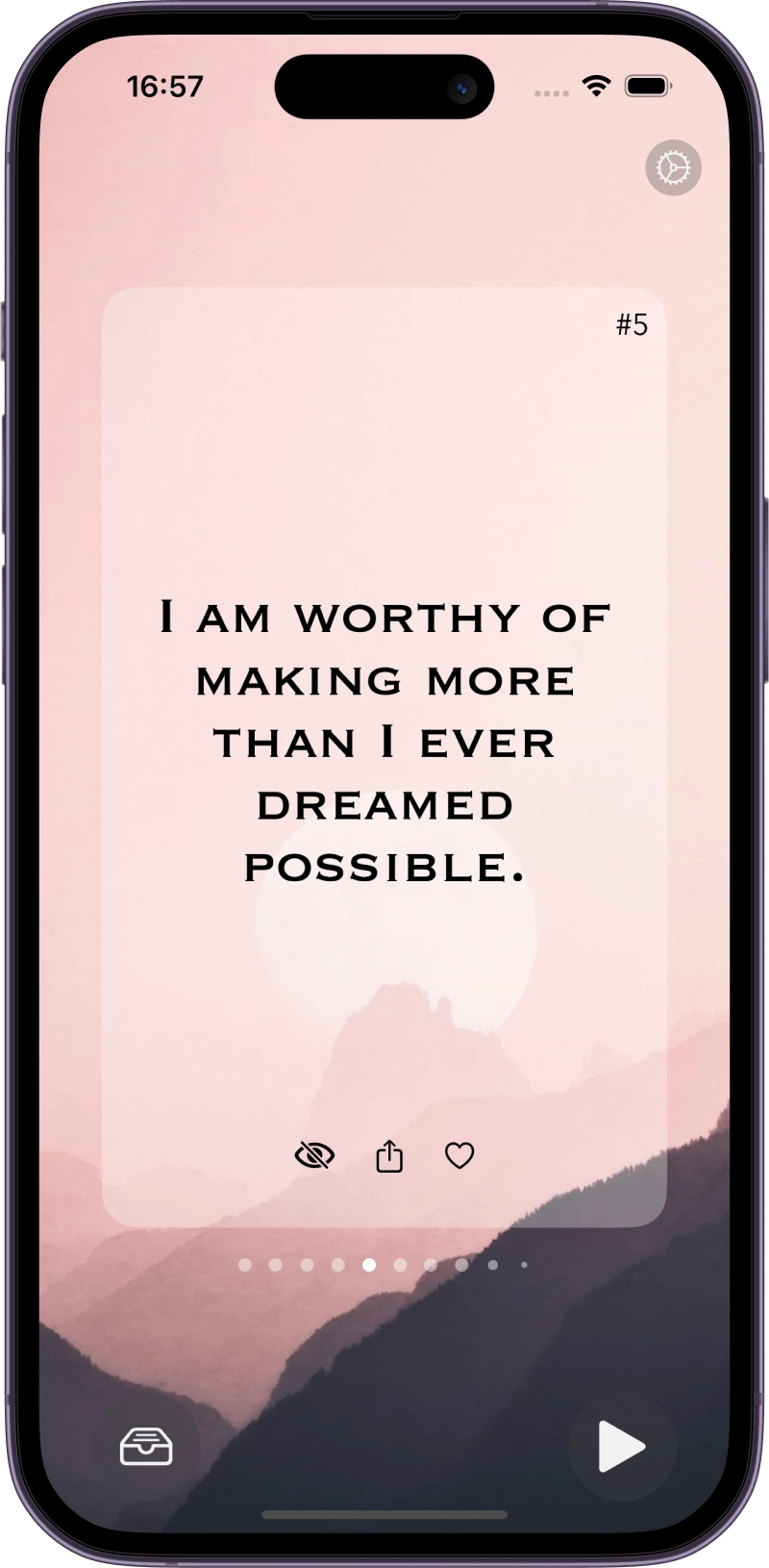 Affirmations app preview